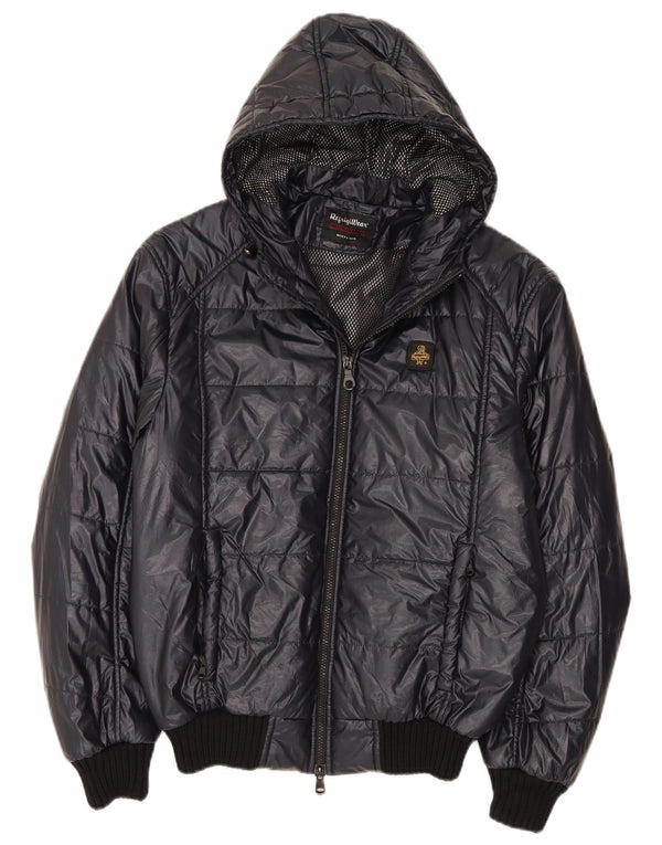 Refrigiwear Herre Hooded Bomber Polstret Jakke IT 50 Large Navy Blue Modern