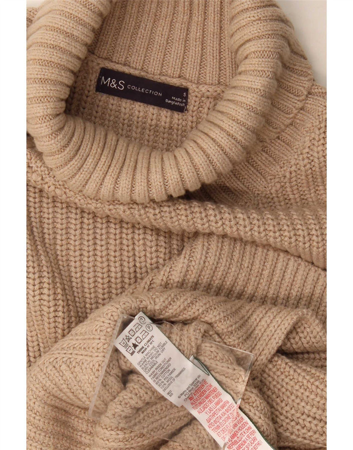 Marks & Spencer Dame Longline Oversized Vest Tank Top UK 10 Small Beige