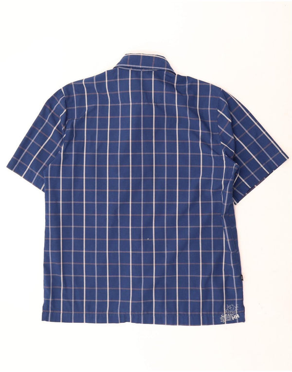 Helly Hansen Kortærmet Herreskjorte Medium Navyblå Ternet polyester