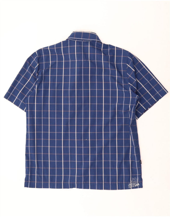 Helly Hansen Kortærmet Herreskjorte Medium Navyblå Ternet polyester