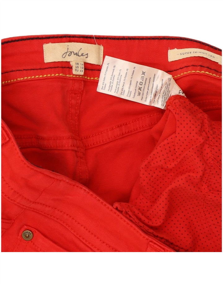 Joules Dame Bermuda Denim Shorts UK 14 Medium W30 Rød Bomuld