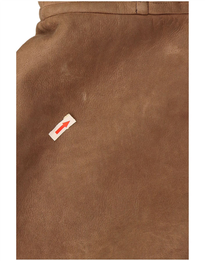Vintage Dame Shearling Coat UK 10 Small Brown