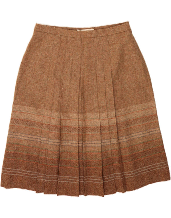 THE EDINBURGH WOOLEN MILL Kvinder plisseret nederdel UK 22 3XL W38 Brun