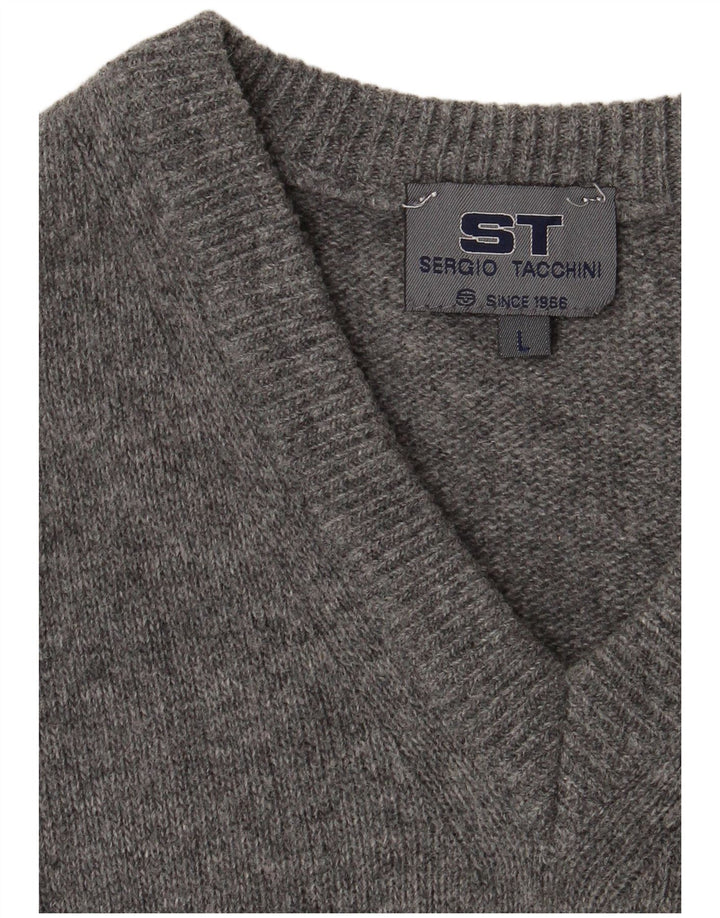 SERGIO TACCHINI Herre V-hals sweater Stor Grå
