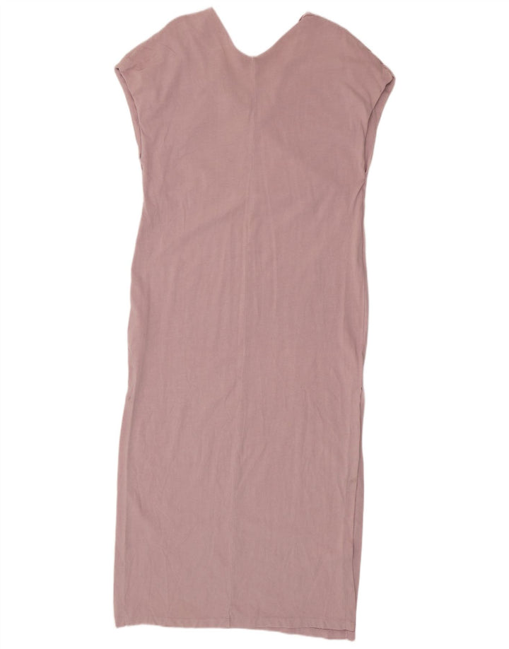 Zara Dame Maxi Dress UK 16 Large Pink Bomuld