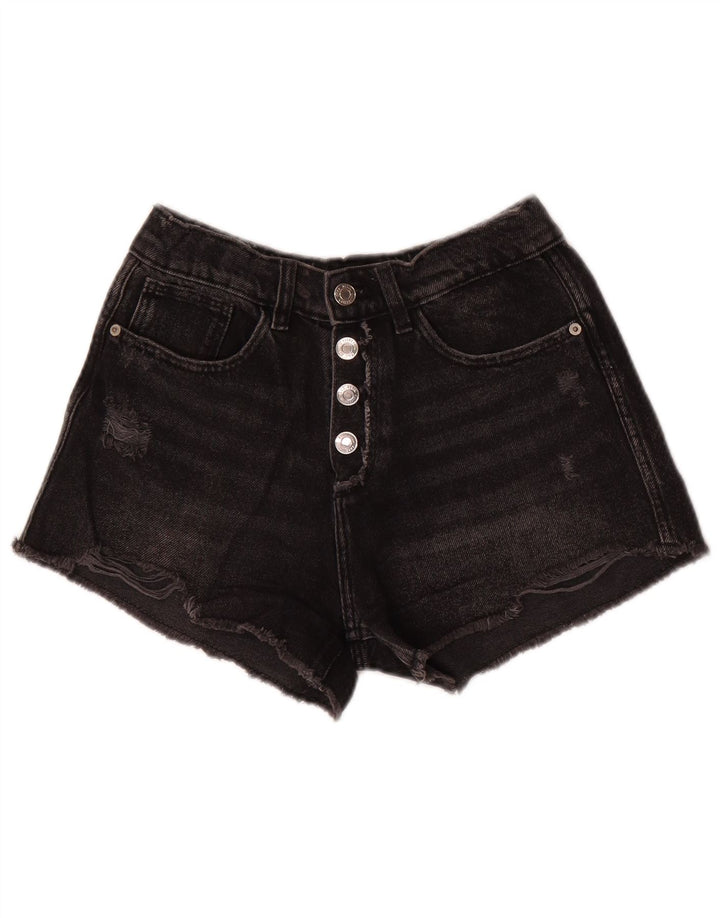 ZARA Piger Distressed Denim Shorts 9-10 år W24 Grå
