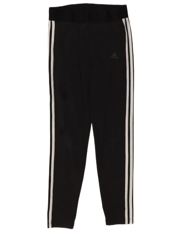 Adidas Dame Leggings UK 12/14 Medium Sort Bomuld