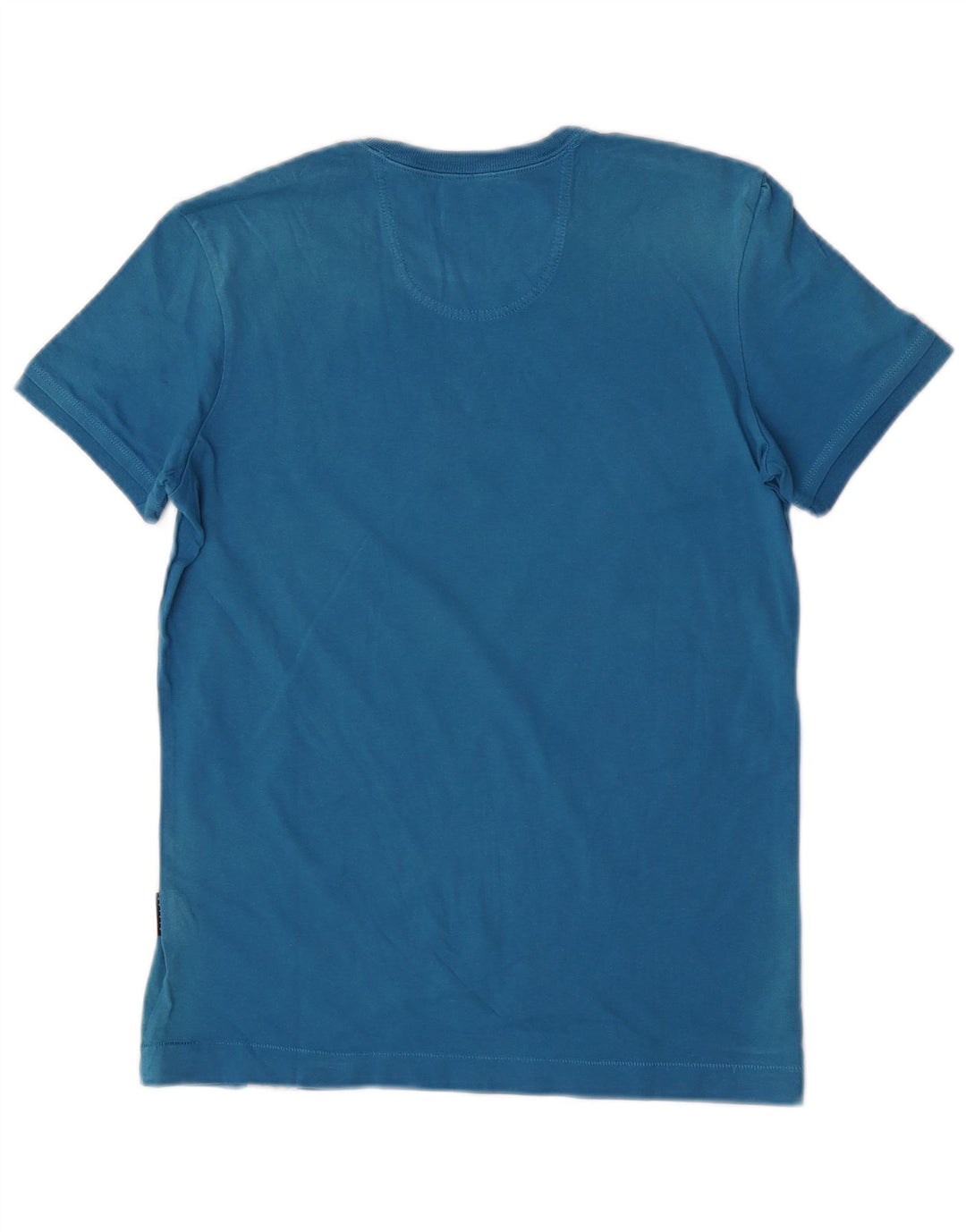Sisley Herre grafisk T-shirt top lille blå bomuld