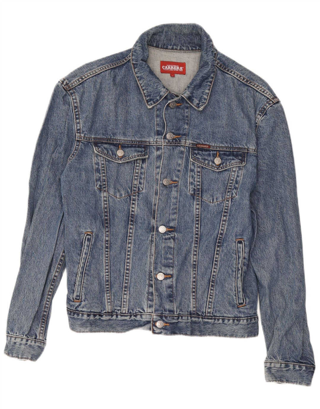 Carrera Herre denimjakke UK 40 Stor Blå Bomuld