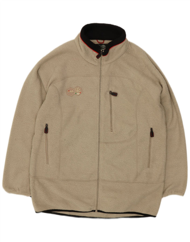 Fila Herre Fleecejakke UK 40 Stor Beige Polyester