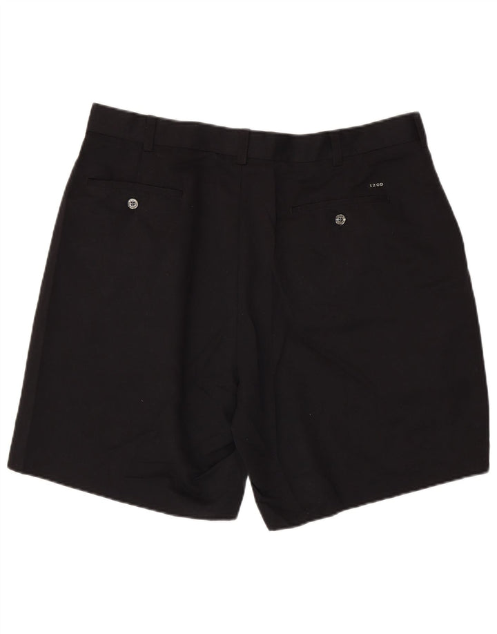 IZOD Herre Pegged Chino Shorts W38 XL Sort Polyester