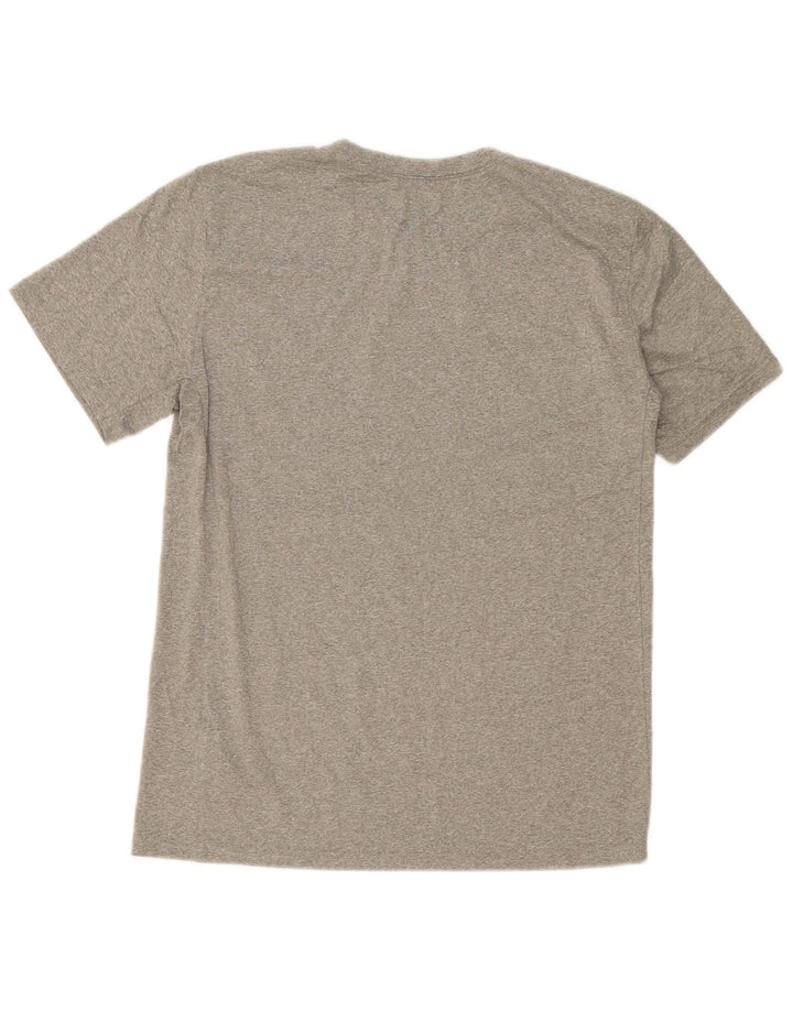 Nike Herre Dri Fit grafisk T-shirt top mellemgrå polyester