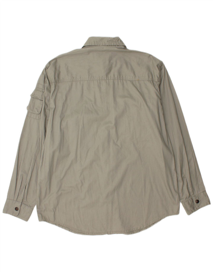 Vintage Militærskjorte til mænd Stor Khaki Bomuld