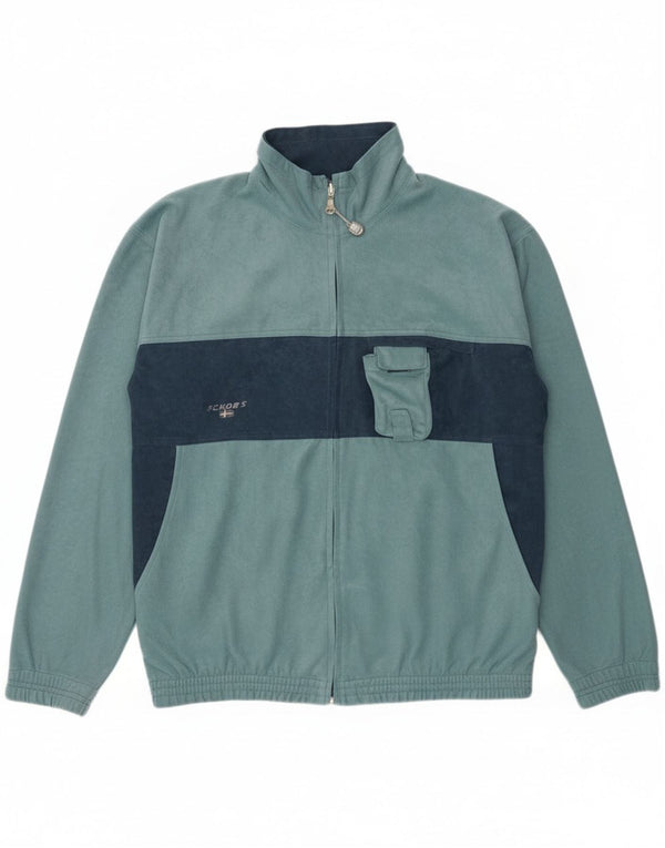 Mc Kees Mens Tracksuit Top Jacket Medium Blue Colourblock Polyester