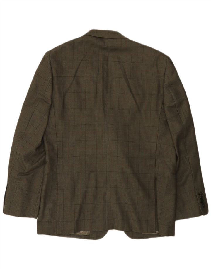 JAEGER Herre 2-knaps blazerjakke UK 42 XL Khaki ternet uld