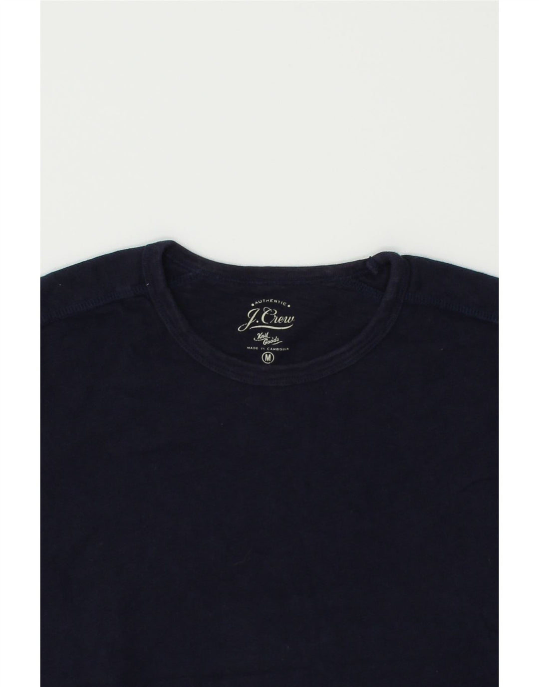 J. CREW Womens T-Shirt Top UK 14 Medium Navy Blue Cotton | Vintage J. Crew | Thrift | Second-Hand J. Crew | Used Clothing | Messina Hembry 