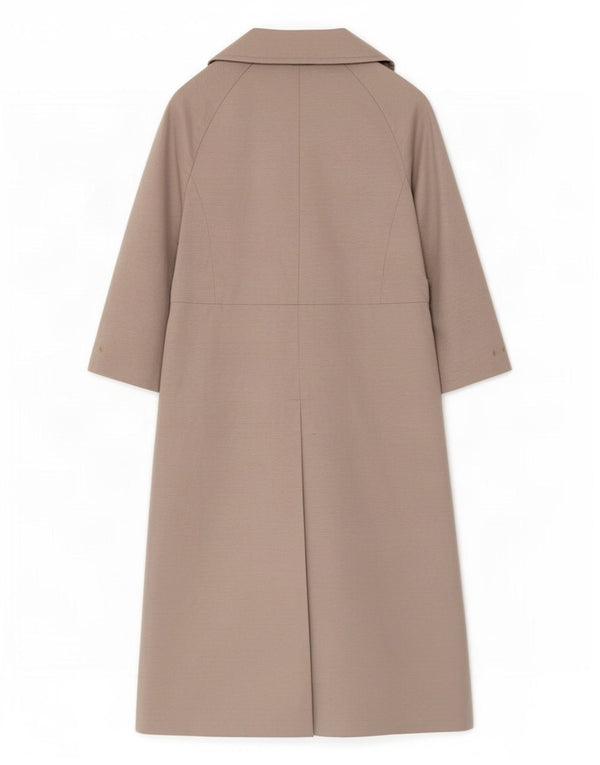 Zara Dame 3/4 ærmet overfrakke UK 12 Medium Beige Bomuld