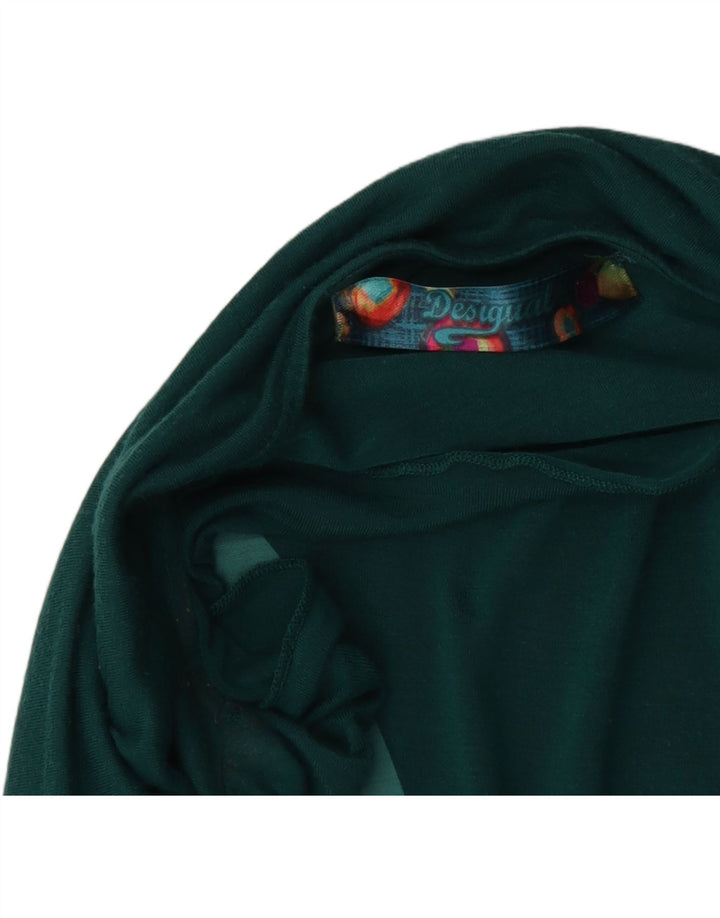Desigual Dame Grafisk Top Langærmet UK 8 Lille Grøn Geometrisk