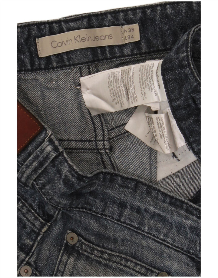 Calvin Klein Herre Denim Shorts W36 Stor Blå Bomuld