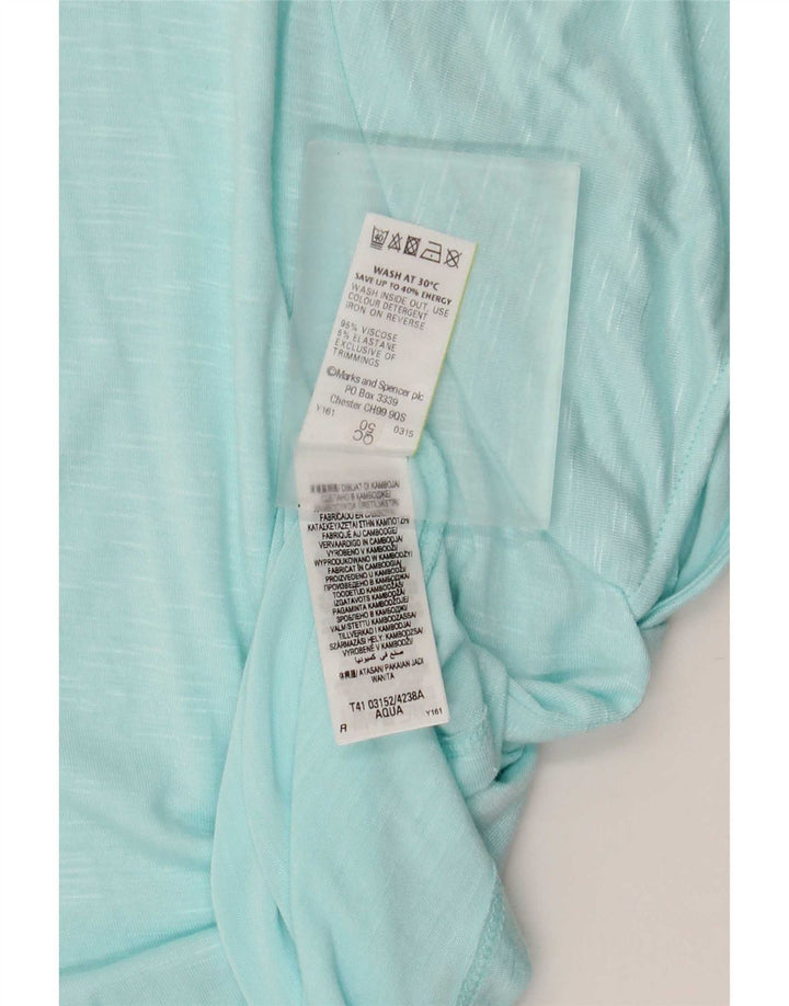 Marks & Spencer Damebluse Top UK 20 2XL Blå Flecked Viscose