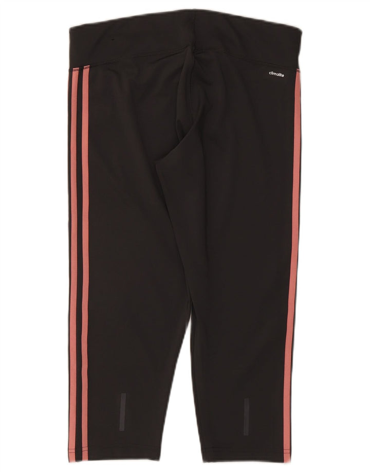 Adidas Dame Climalite Capri Leggings UK 16/18 Large Grå Polyester