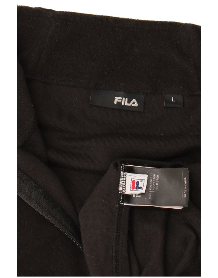 Fila Dame Fleecejakke UK 16 Stor Sort Polyester