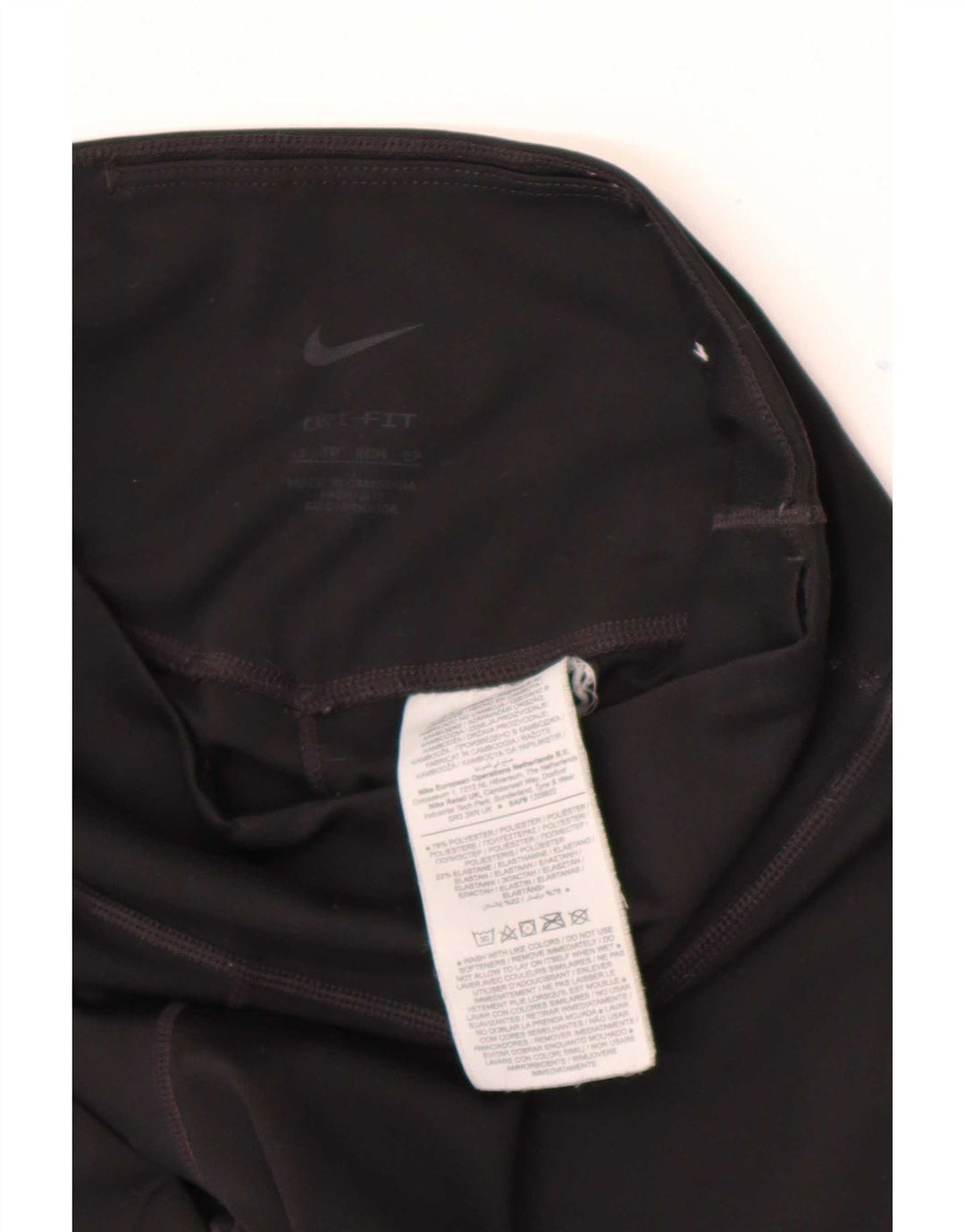 Nike Dame Dri Fit Leggings UK 4 XS Sort Polyester