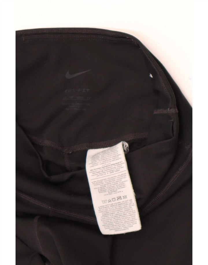 Nike Dame Dri Fit Leggings UK 4 XS Sort Polyester