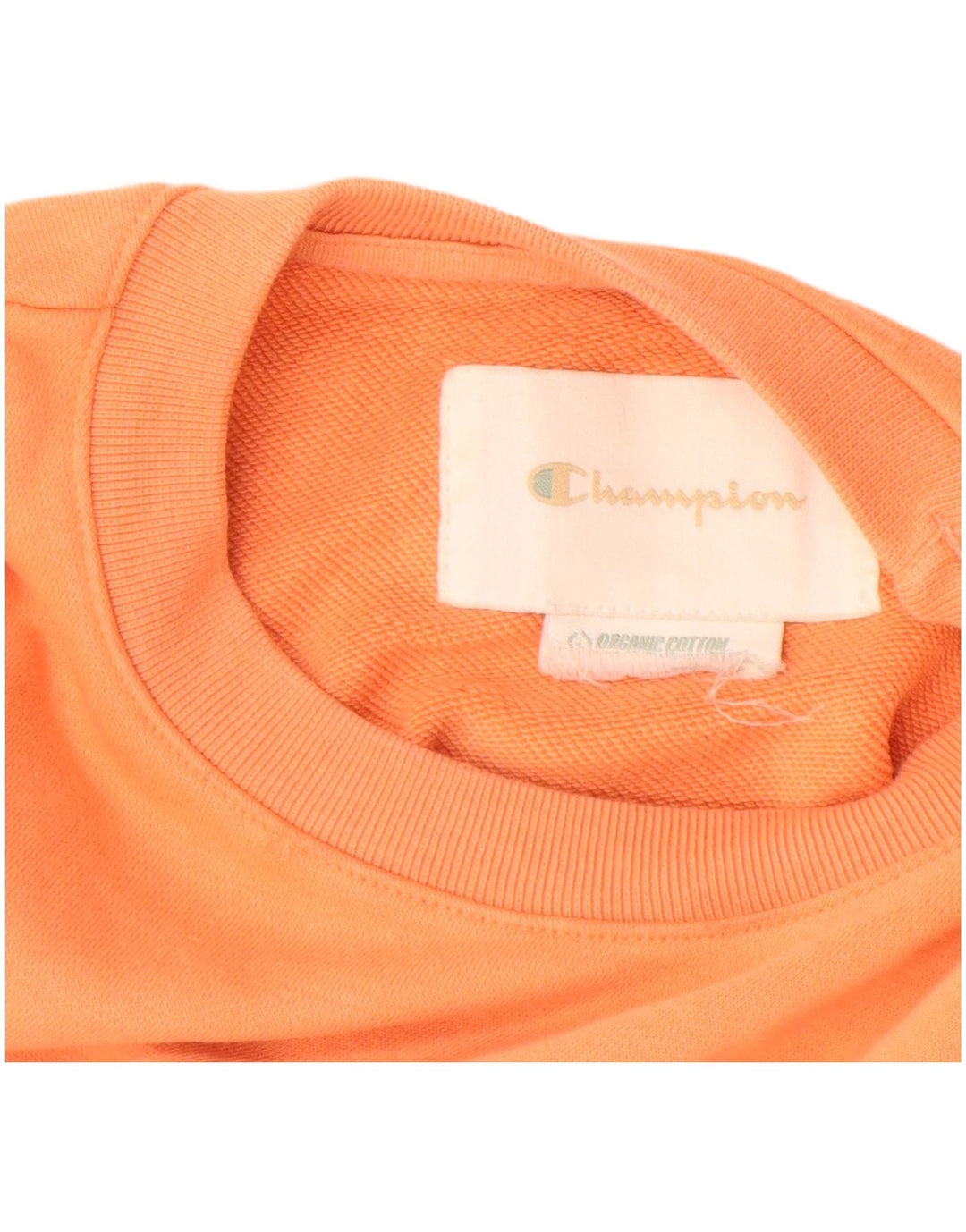 Champion Dame Sweatshirt Jumper UK 14 Medium Orange Bomuld