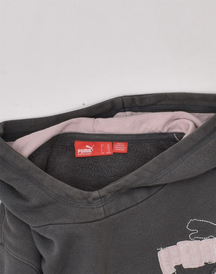 PUMA Boys Hoodie Jumper 13-14 Years Grey Cotton | Vintage Puma | Thrift | Second-Hand Puma | Used Clothing | Messina Hembry 