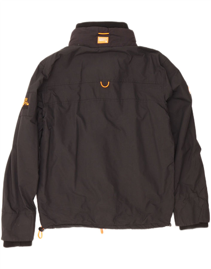 Superdry Windbreaker Jacket til kvinder UK 16 Stor sort nylon