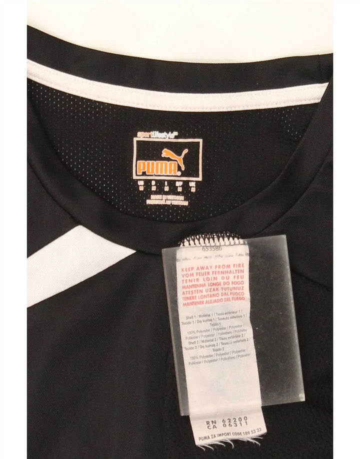 Puma Herre T-Shirt Top Medium Sort Colourblock Polyester