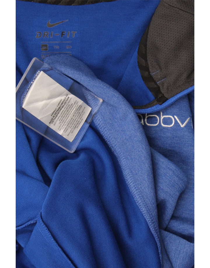 Nike Hættetrøje med lynlås til mænd 2XL Blå Colourblock Polyester