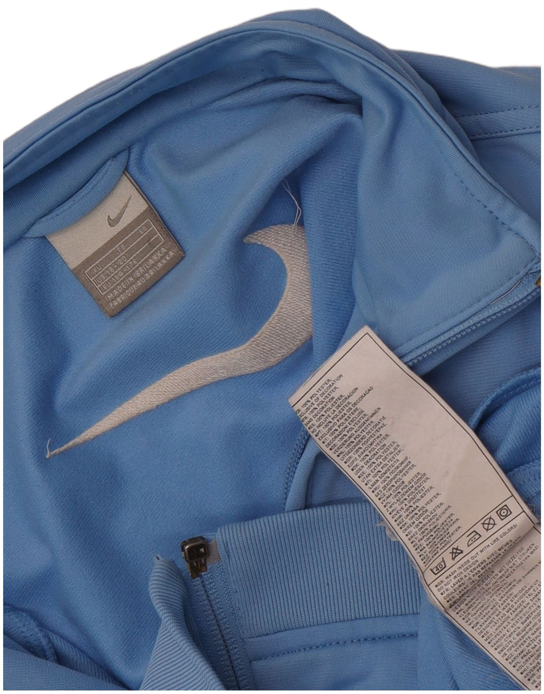 Nike drenge grafisk træningsdragt topjakke 13-14 år XL blå polyester