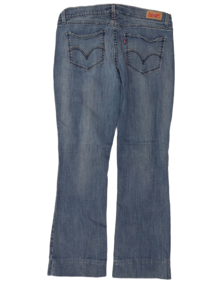 LEVI'S Dame 524 Super Low Bootcut Jeans US 11 Large W30 L28 Blå Bomuld
