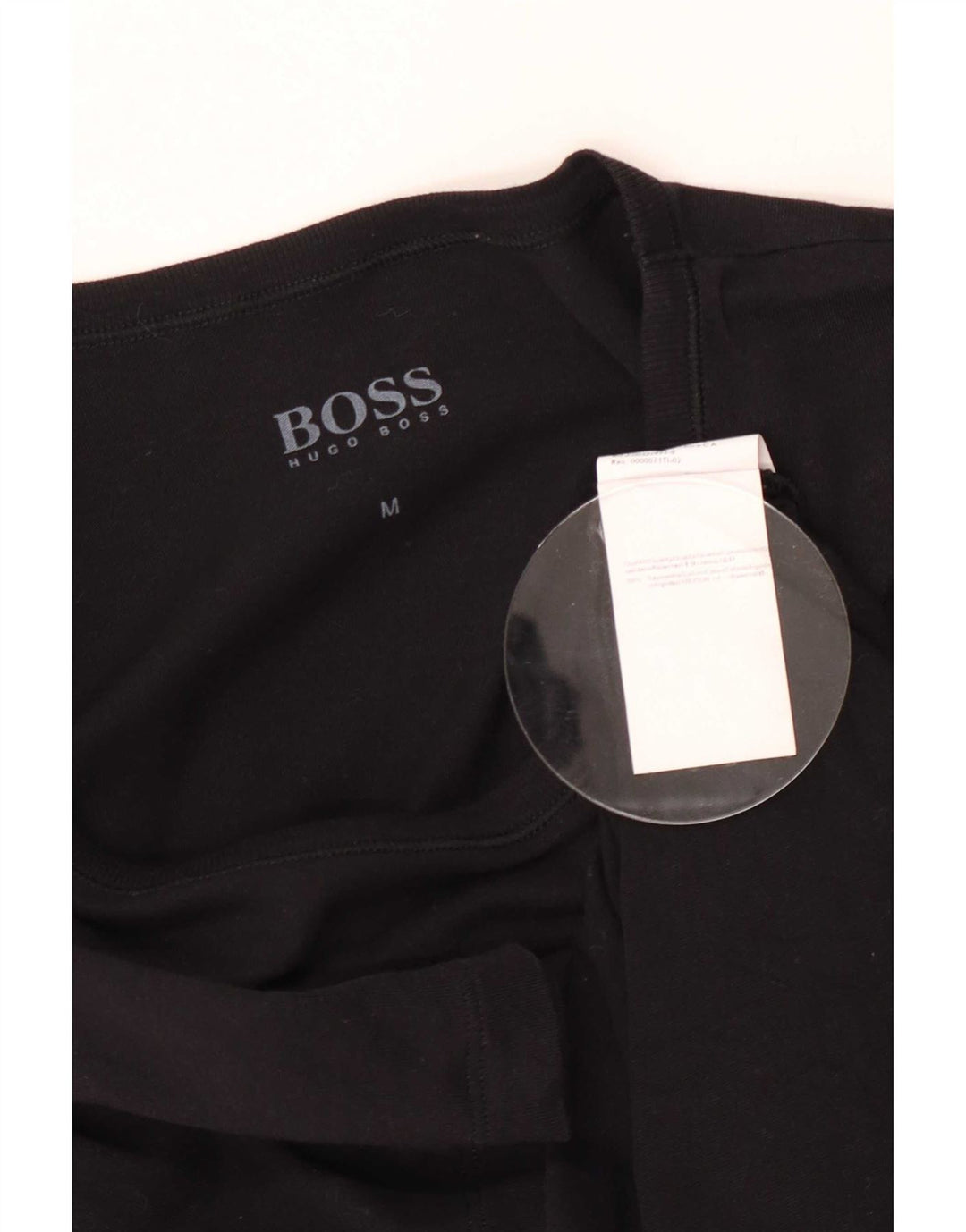 Hugo Boss Herre T-Shirt Top Medium Sort Bomuld