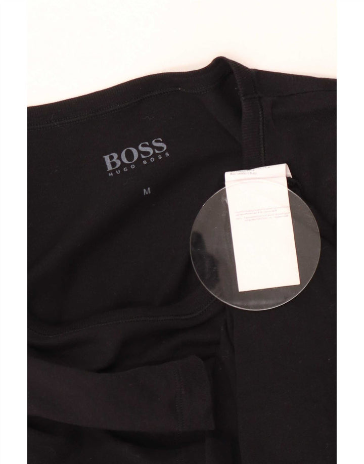 Hugo Boss Herre T-Shirt Top Medium Sort Bomuld