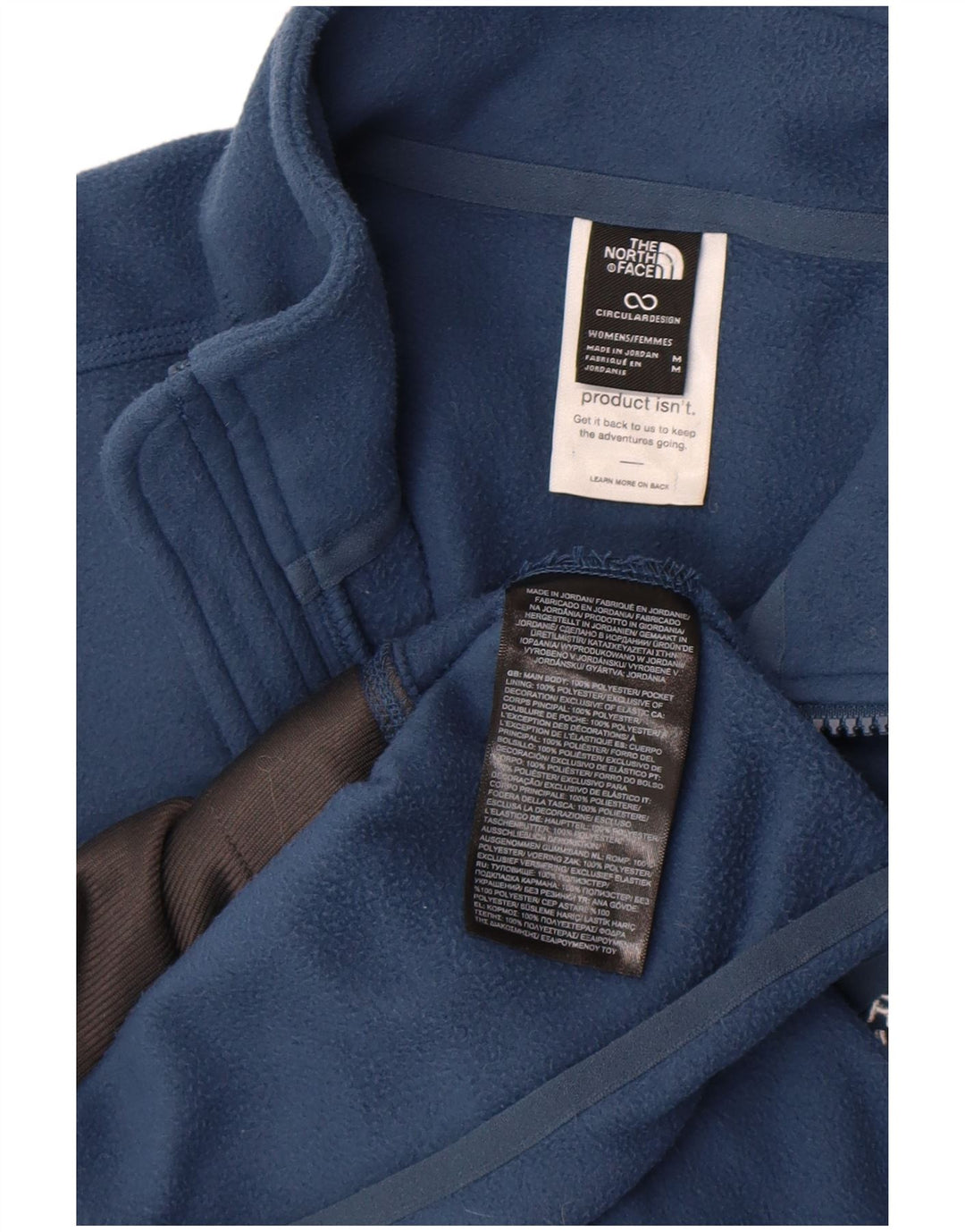 The North Face Dame Liner Fleece Jakke UK 14 Medium Blue Polyester