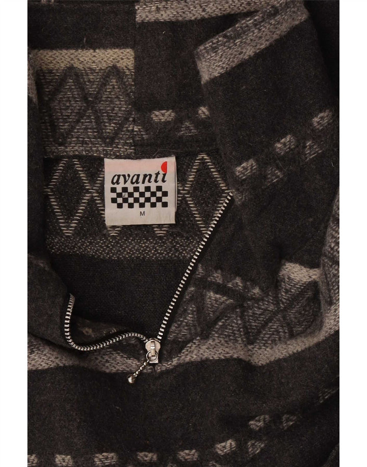 Avanti Herre lynlåshals Oversized Sweatshirt Jumper Medium Grå Geometrisk
