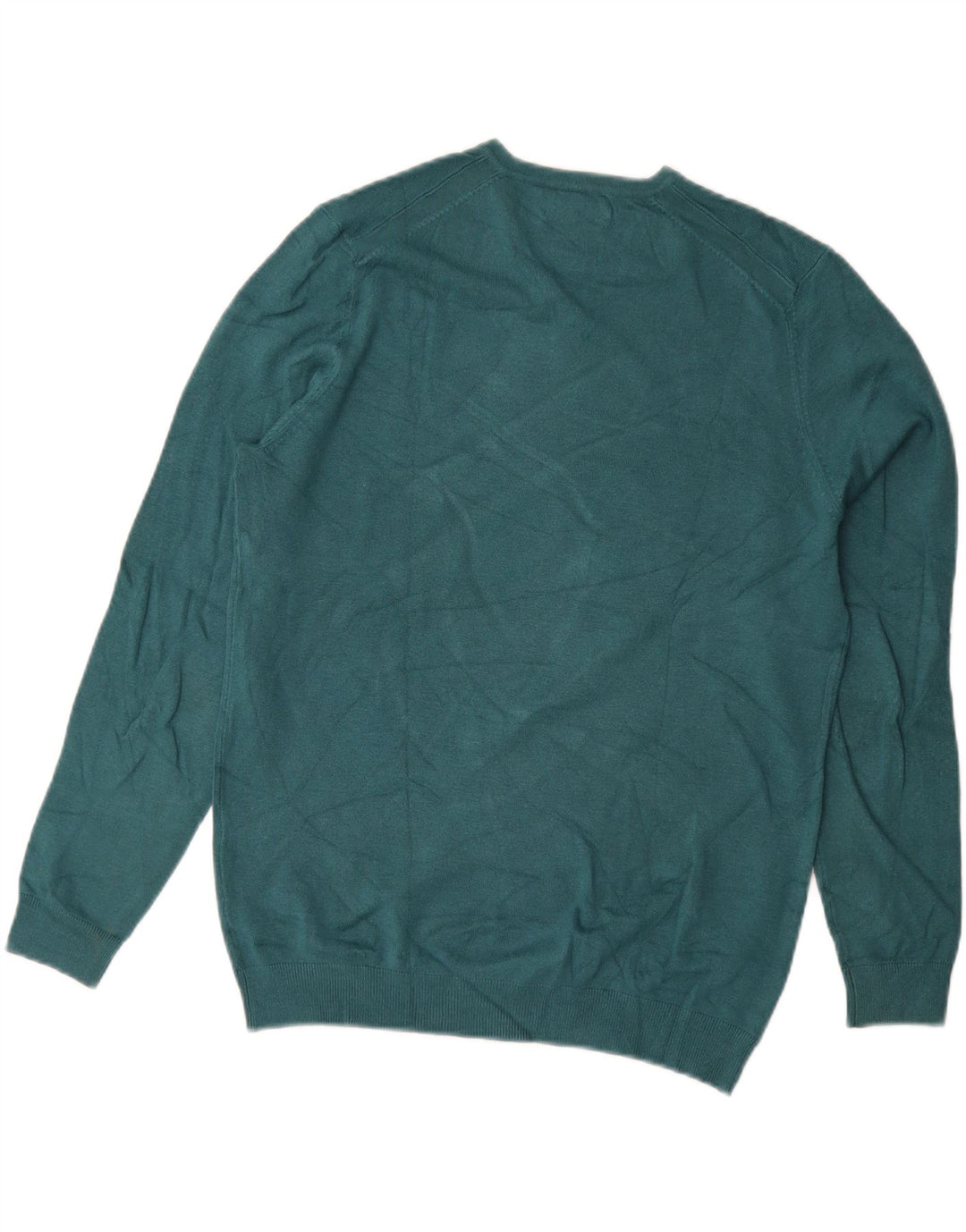 ZARA Herre V-hals sweater Medium Grøn viskose