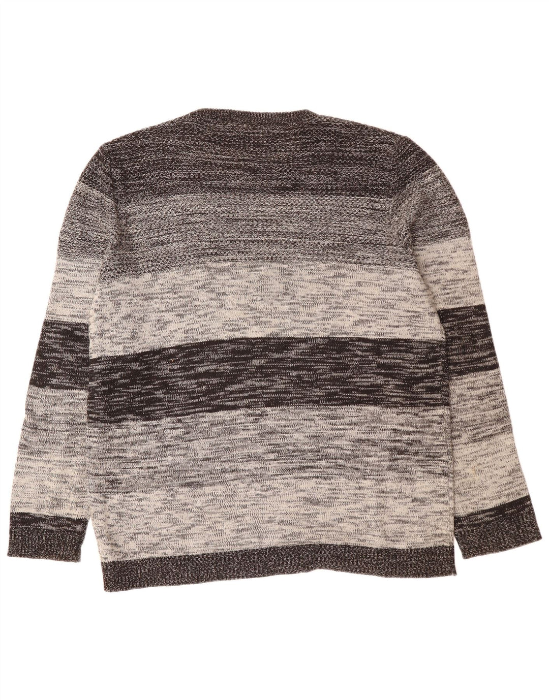 JACK & JONES Herre sweater med rund hals XL Gråstribet bomuld