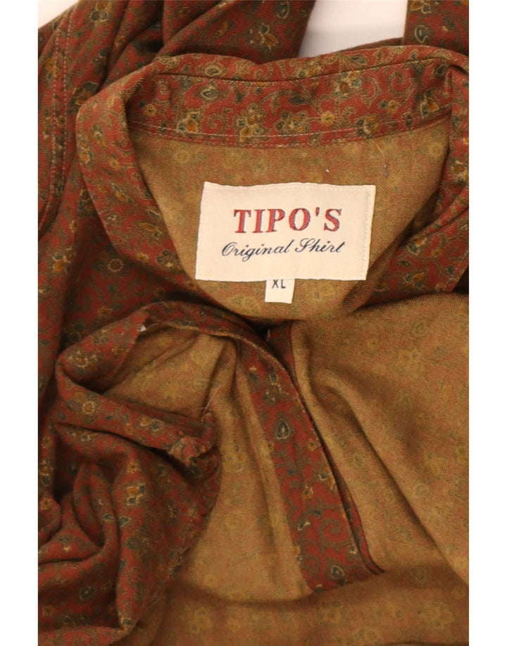 Tipo'S Herreskjorte XL Brun Blomster