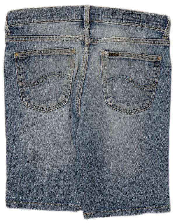 Lee Womens REED Distressed Denim Shorts W34 Large Blue Cotton