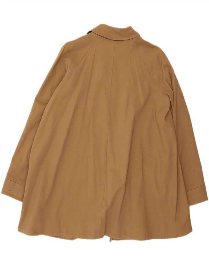 HOBBS Womens Overcoat UK 12 Medium  Beige Cotton