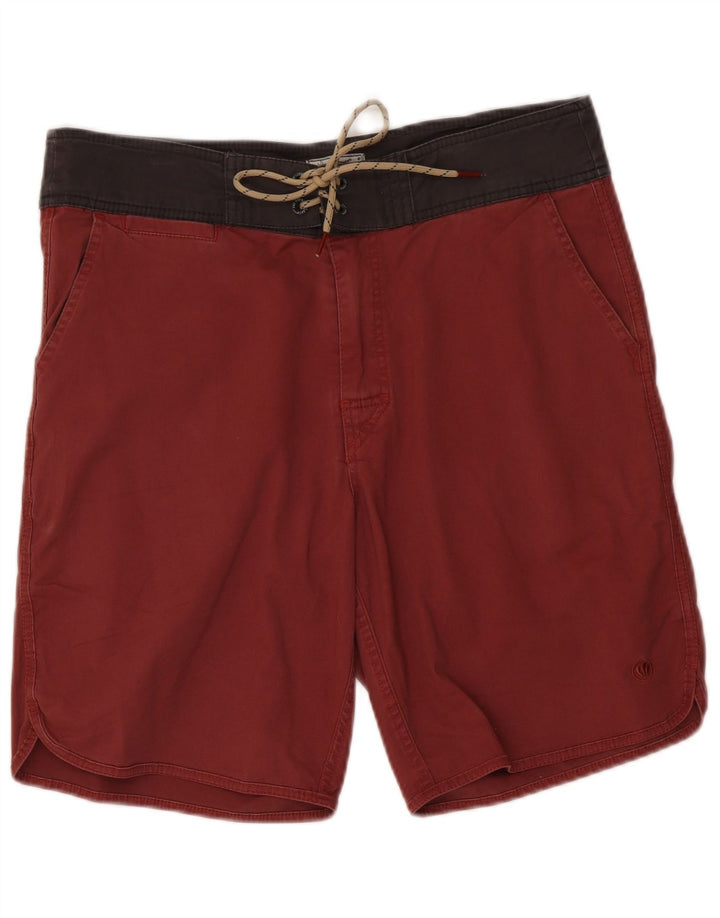 Fat Face Herre svømmeshorts Medium Rød Colourblock Bomuld