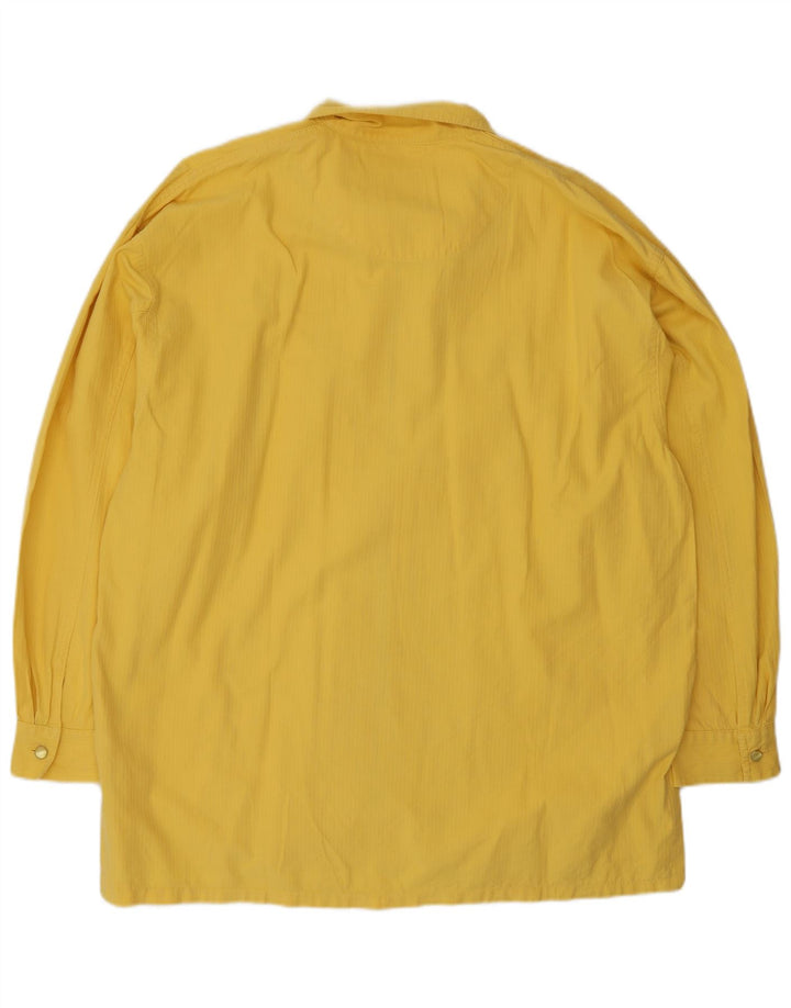 Vintage herre skjorte med lynlås størrelse 38/40 Medium gul bomuld