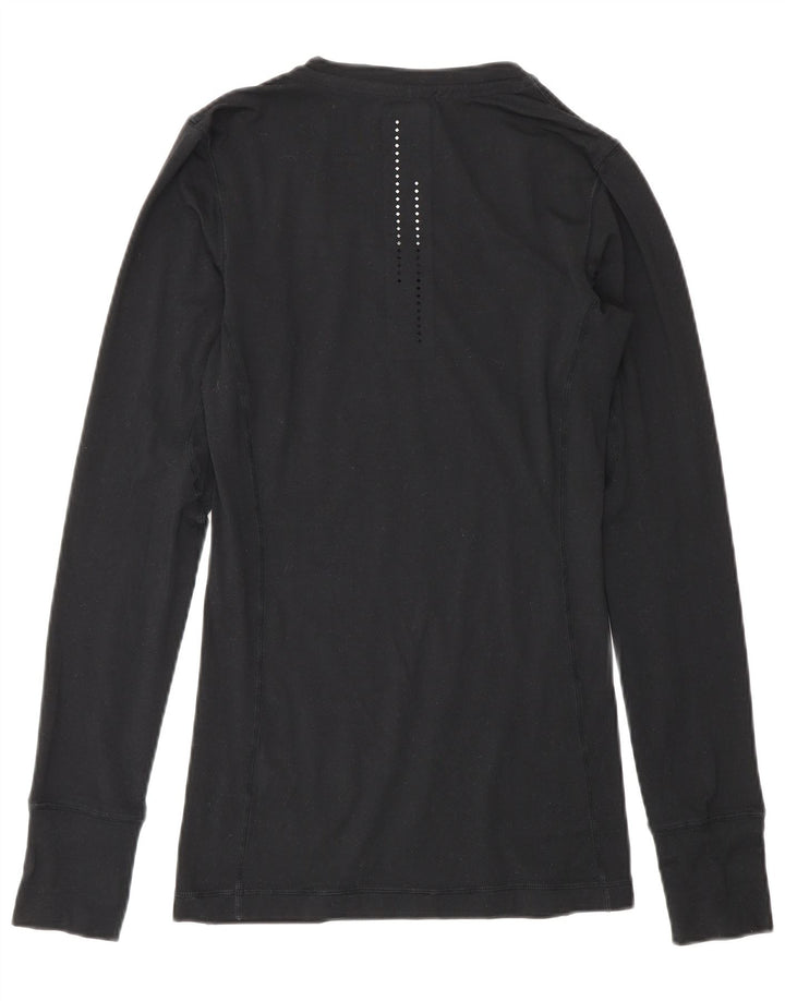 Nike Herre Dri Fit Grafisk Top Langærmet XS Sort Polyester