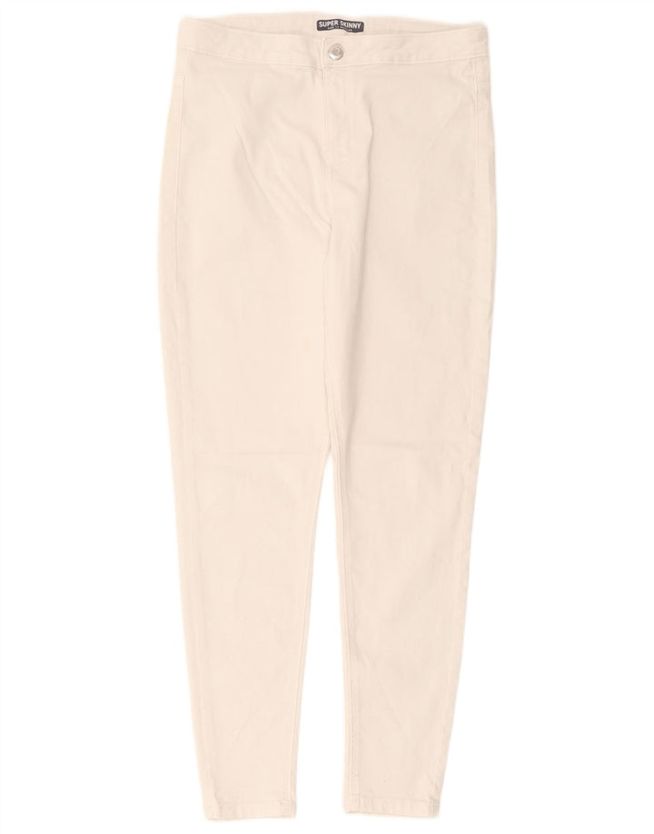 Marks & Spencer Dame Regular Skinny Jeans UK 14 Medium W30 L27 White