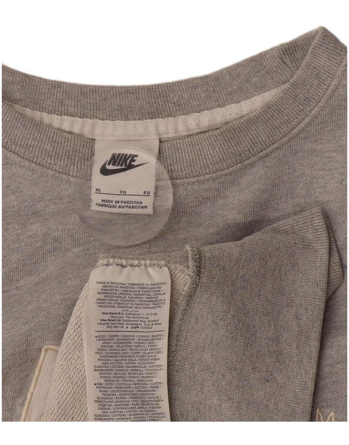 Nike grafisk sweatshirt til mænd XL Grå bomuld