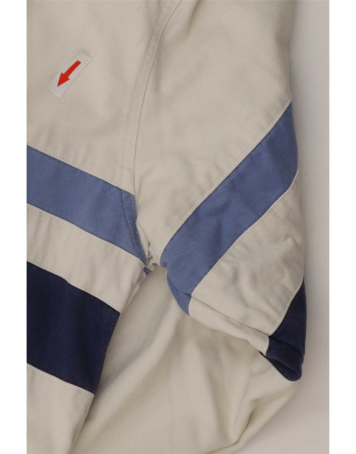 Crew Clothing Herre Pullover Shirt Medium hvid stribet bomuld